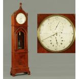 A 19th century mahogany cased shop regulator, the dial inscribed "Oldridge, Birkenhead", the
