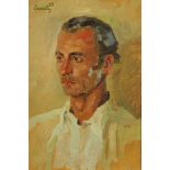 Erdely, oil painting on board, portrait of a man.  37 cm x 25 cm.  CONDITION REPORT: This painting