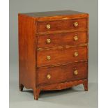 A George III mahogany chest of drawers,