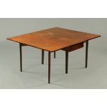 A George III mahogany drop leaf dining table,