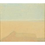 * English School (mid 20th century), impasto oil on canvas, stylised landscape.  21.7 cm x 25.7 cm.