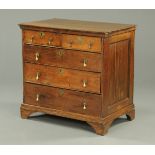 A Queen Anne oak chest of drawers,