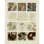 * Jenny Cowern (1943-2005), felt, gesso, silver point and tempora, "Leaf Mould x 12".