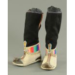 * A pair of Tibetan boots, circa 1980, felt and other fabrics (see illustration).