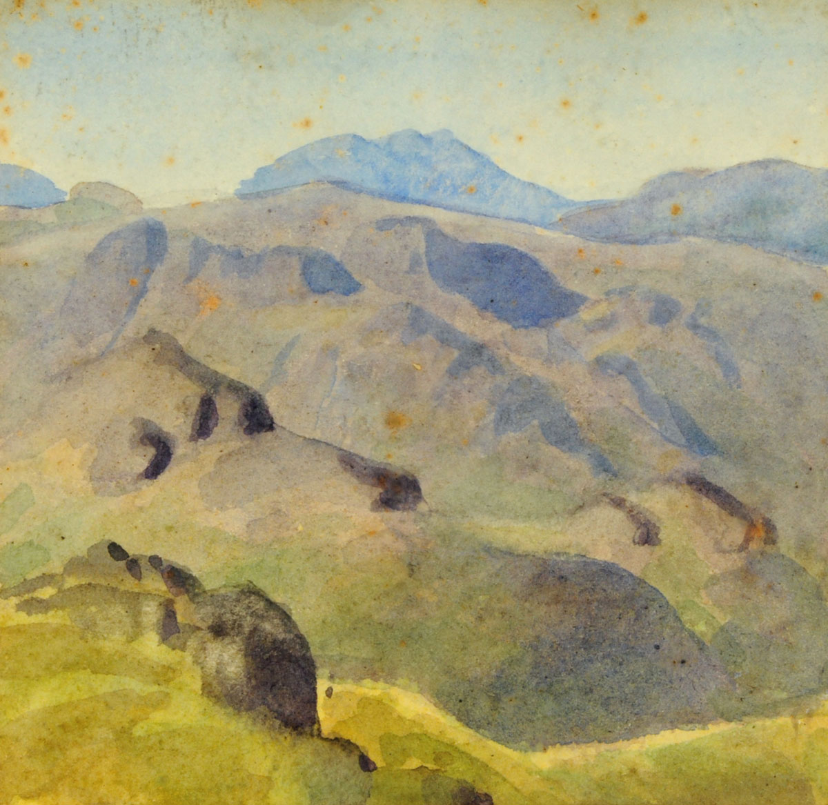 * Delmar Harmood Banner (1896-1983), watercolour, "View from Carrs looking across Pike O'Bliscoe