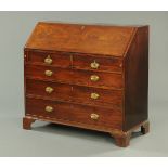 A George III mahogany bureau,