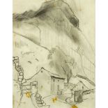 * Sheila Fell, (1931-1979), pencil drawing, study for oil painting.