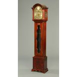 A mahogany longcase clock, bearing plaque "SS Arcgow March 1934,