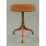 A 19th century mahogany occasional table, rectangular with canted angles,