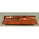 BSA Lincoln Jefferies Improved Model D .177 underlever air rifle, pistol grip stock.  Length 43.