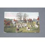 Postcard of The Cumberland Foxhounds Meet at Holme Hill.
