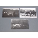 Three postcards of Melbreak Foxhounds.