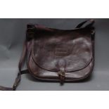 Barbour brown leather ladies handbag.  Height 26 cm.