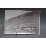 Hunt photograph of the Blencathra Foxhounds and Johnny Richardson, label verso "E.W.
