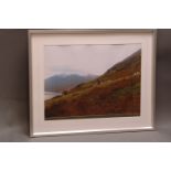 Photographic print of The Melbreak Foxhounds at Crummock Water.  28 cm x 40 cm, framed, mounted.