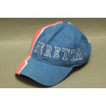 Beretta light blue and red baseball cap, new.