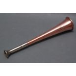 Swaine & Adeney London copper hunting horn copper hunting horn with silver plated mouth piece,