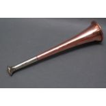 Swaine & Adeney London copper hunting horn copper hunting horn with silver plated mouth piece,