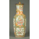 A Chinese 19th century Famille Rose floor vase,