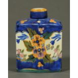 A Carltonware tea caddy, floral patterned and with printed mark to base.  Height 14 cm.