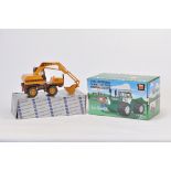 Conrad 1/35 Scale 1085B Excavator plus Ertl NFTS 1/32 Scale Oliver 2655 Tractor. Both A in A / B