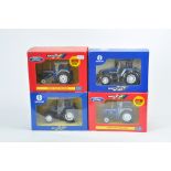 Britains Farm Tractor Selection including Ford 7600, Ford 5000, New Holland TL80 (Dealer Box) and