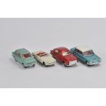 A group of unboxed diecast to include Dinky No. 138 Hillman Imp Saloon metallic green, red interior,