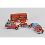 Corgi No. GS19 Chipperfield Circus Gift Set - 2nd issue with Land Rover - red, blue plastic