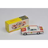 Dinky No. 205 Lotus Cortina Rally Car Rallye Monte Carlo - white body, red bonnet and boot, pale