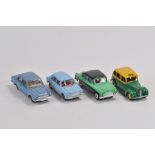 A group of unboxed diecast to include Dinky No. 165 Humber Hawk - green, black roof, lower panels,