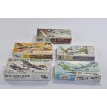 Harder to find selection of Airfix Aircraft kits including dogfight doubles. Appear complete. (5)