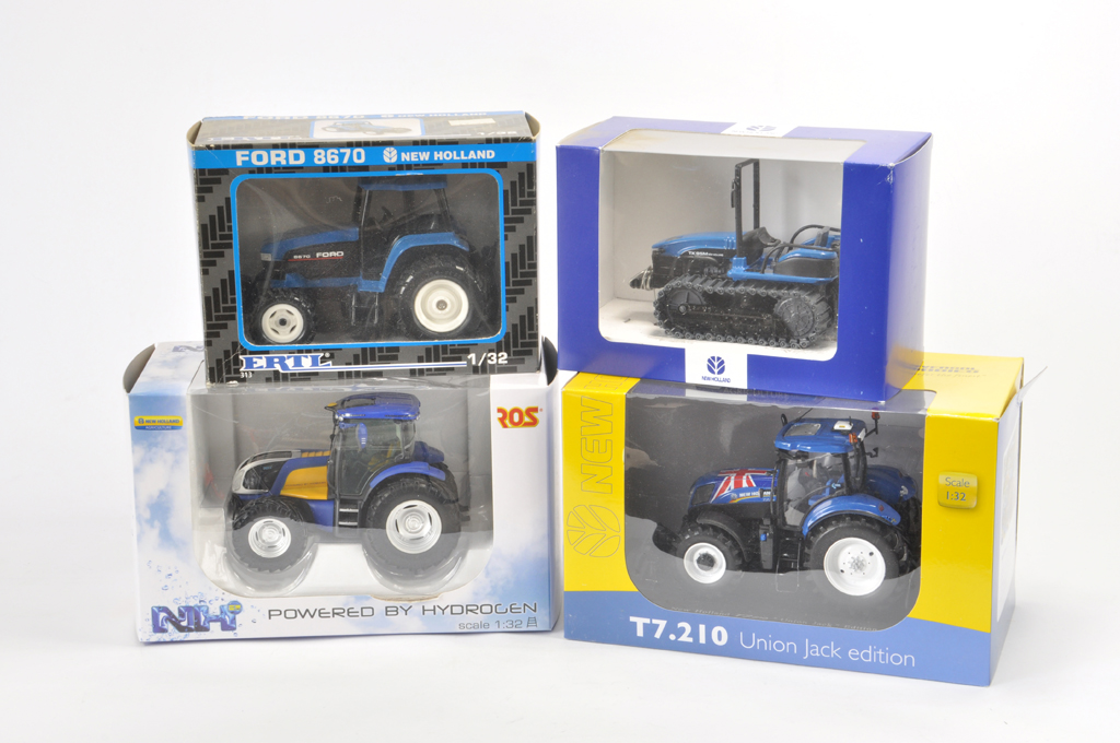 New Holland Tractor Selection including ROS Hydrogen Tractor, T7.210 Union Jack Edition, Ertl Ford