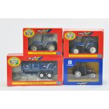 Britains Farm Tractor selection includng scarce Turkish New Holland TD95D, Code 3 New Holland TM150,