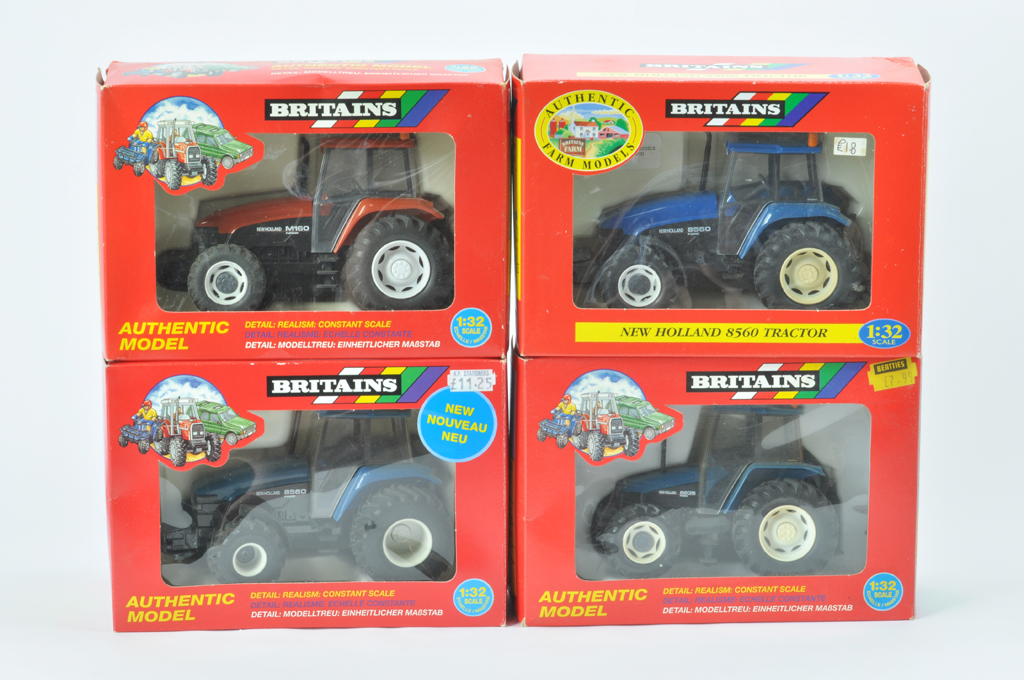 Britains Farm Tractor Selection including New Holland 8560, New Holland 6635, New Holland 8560 on