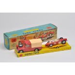 Corgi No. GS17 Gift Set comprising of Land Rover in red, cream plastic canopy, lemon interior,