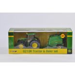 Britains 1/32 John Deere 6210R Tractor and Round Baler Set. Limited Edition. Hard to Find. A in A
