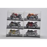 Various IXO 1/24 scale Super Bike Models. Including Hodgson, Fogarty, Chili etc. A in Display Boxes.