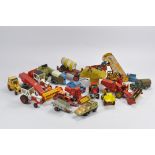 Large Group of Farm Tractor and Implement Toys from Corgi, Matchbox etc. Various issues. Generally