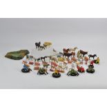 Large Selection of Plastic Animal Figures and Tractor Drivers from Various Makers including