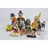 A quirky assortment of Robot Toys, TV Related Character Toys and others. Some Rare issues. Need