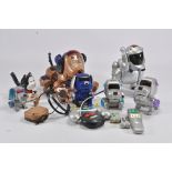 Very Interesting group of Dog and Cat Toys, mostly robot themed. Tomy etc. Untested. (qty)