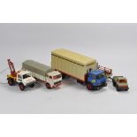 Group of Commercial / Farm Toy Vehicles from Britains, Dinky etc. Includes MB Unimog Recovery Truck,