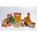 Fine Group of Britains Farm Accessories including Bale Packs, Sacks (Rare Brown) Packs, Trees,