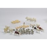 Large Selection of Plastic Animal Figures from Various Makers including Britains. Cows, Sheep and