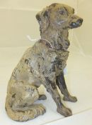 An Austrian cold-painted bronze dog inkw