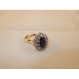 An 18 carat gold ladies dress ring with