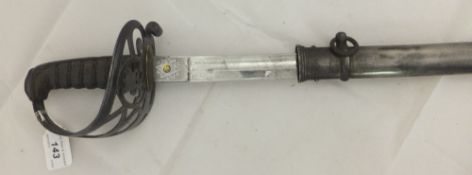 An 1827 pattern rifle officer's sword, inscribed "Nathan, Titchbourn St London" CONDITION REPORTS