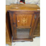 A circa 1900 rosewood and marquetry inla