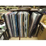 A box of assorted LPs, together with a s
