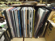 A box of assorted LPs, together with a s